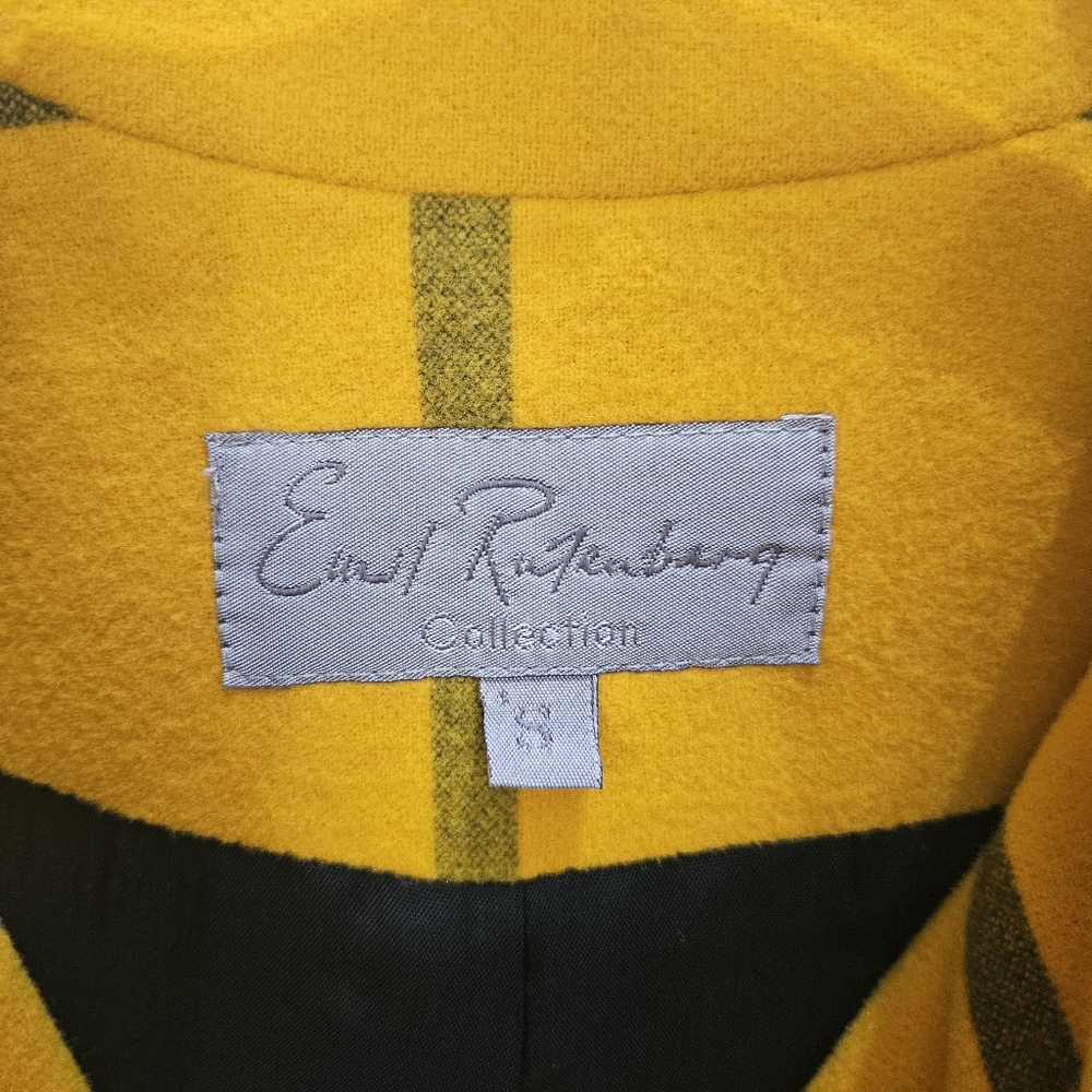 Earl Rutenberg Yellow 90s Vintage Taxi Cab Fleece Vest Size Sm - Picture 5 of 9